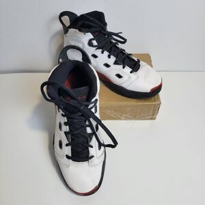 Nike Air Jordan Size 6.5Y Youth White Gym Red Black Model 428818-100 NO BOX